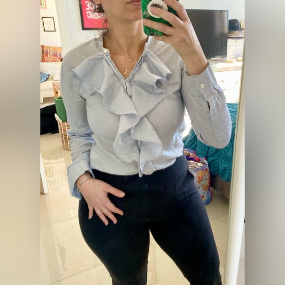 Striped ruffled blouse - Picture 2 of 6